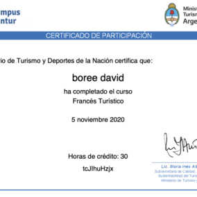 FRANCES_Certificado Francés Turístico david boree